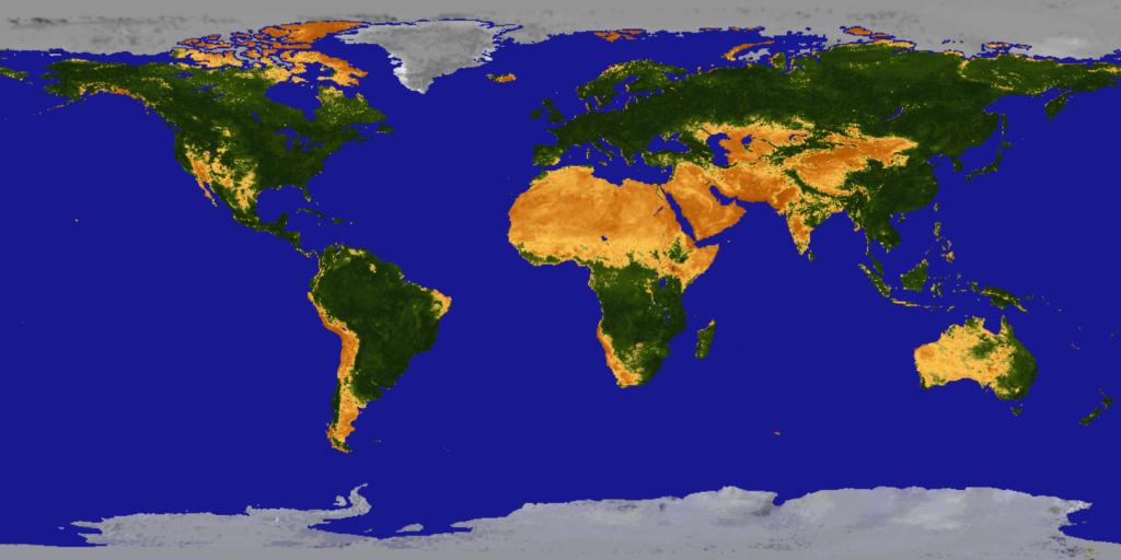 Earth as a map of the world