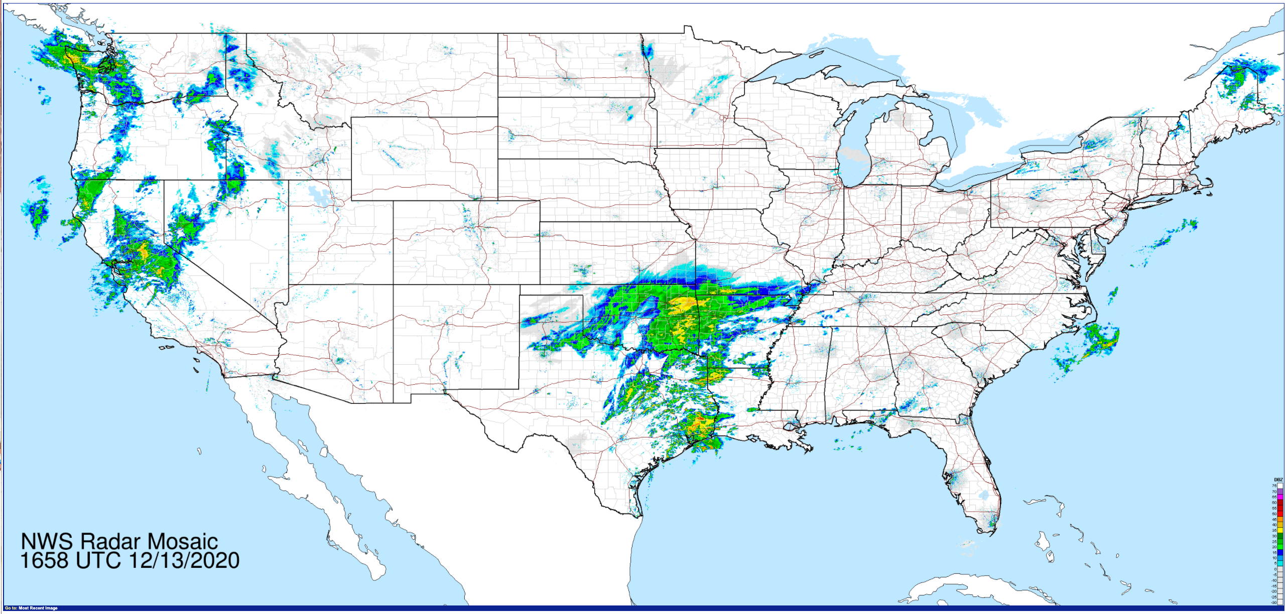 National detailed radar
        map