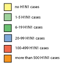H1N1 in the US graphic -
      Legend