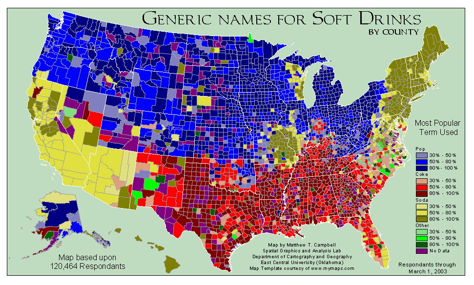 Pop-Soda-Coke
          Distribution in the US