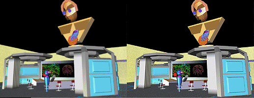 Cross-eyed stereo
          images from evl's CALVIN