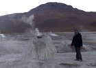 Julieta at the El Taito Geysers  Julieta at the El Tatio Geysers