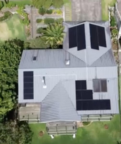 Overhead view of all the panels