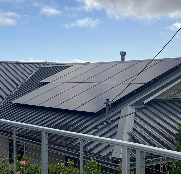 Panels on the garage