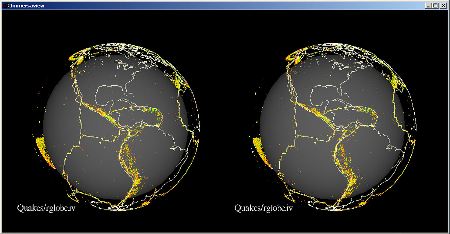Stereo image of data collected for the Turkey earthquake over the IRIS network.