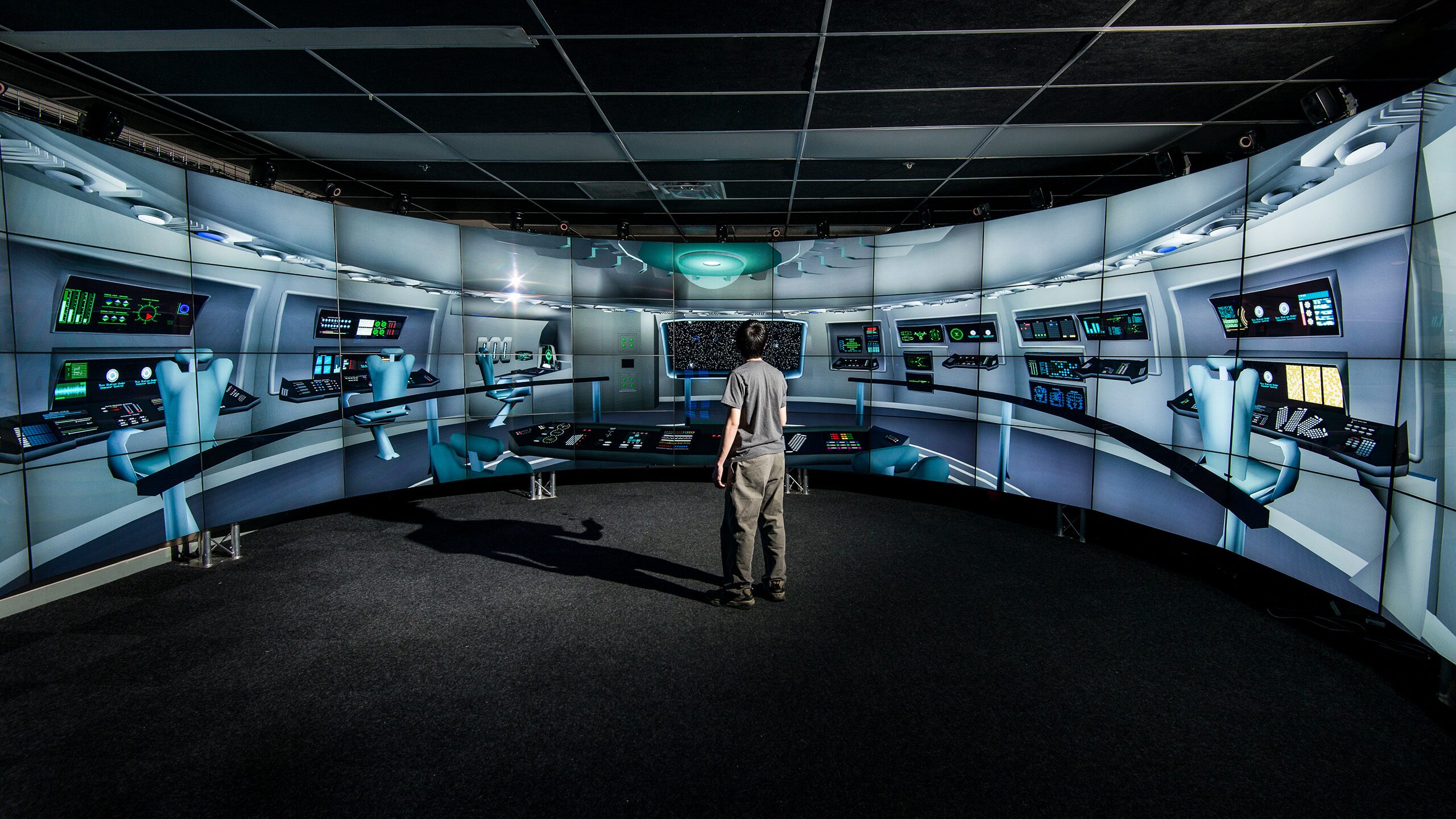 CAVE2: Next-Generation Virtual-Reality and Visualization Hybrid Environment for Immersive Simulation and Information Analysis