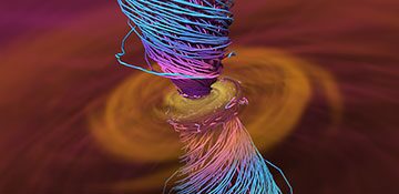 A black hole feeds and launches jets