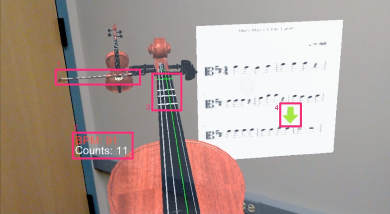 Music Instruction in a Virtual/Augmented Reality Environment (CAVE2™ and HoloLens)