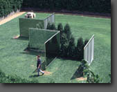 Dan Graham, Two-way Mirror Punched Steel Hedge Labyrinth, 1994
