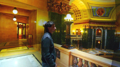 Calit2 UCSD&rsquo;s StarCAVE - Inside the Wisconsin State Capitol - panoramic photography by R. Ainsworth displayed in full stereo