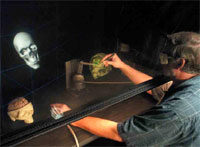 A medical sculptor &ldquo;touches&rdquo; a cranial defect while sitting at PARIS
