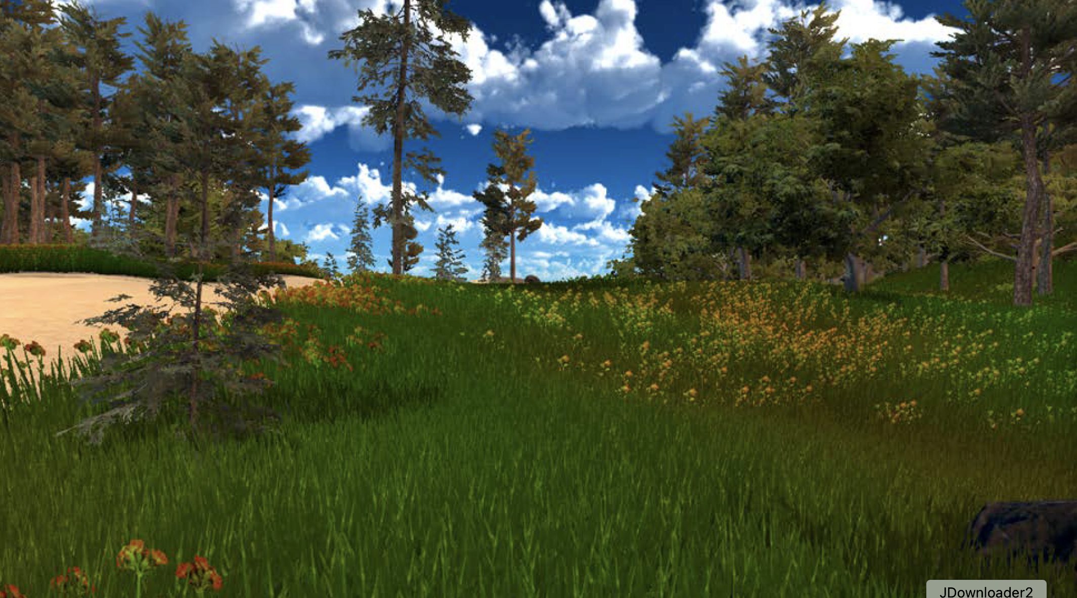 The forest model developed in Unity.