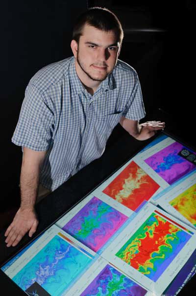 Ed Kahler shown with his Cli-Mate application developed for Argonne National Laboratory.