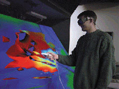 User Interacting with CAVE6D Application
