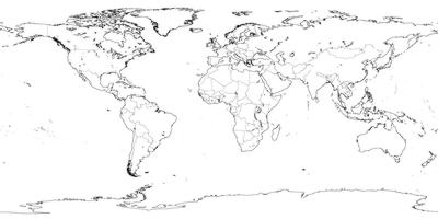 Outline Map Rivers Of The World