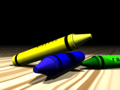 childhood favorites, ralphie's crayola's return in primary colors on a wood table top
