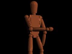 artists favorite wooden model posing